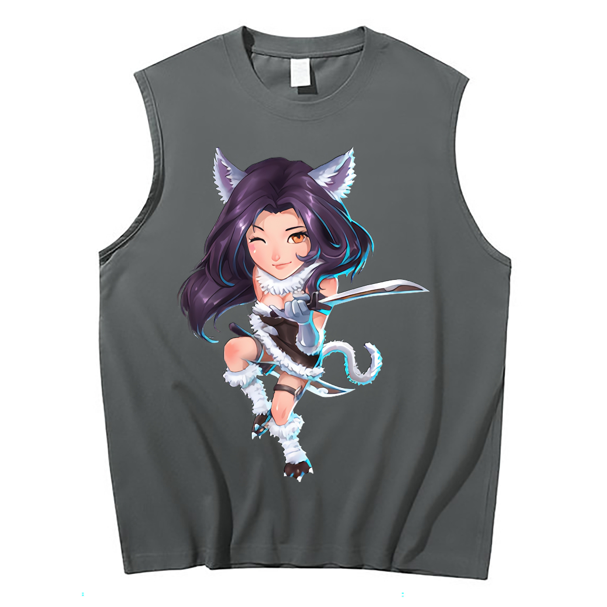 （画像用） リーグ・オブ・レジェンド League of Legends LOL コットン100％タンクトップ（フロントプリント）